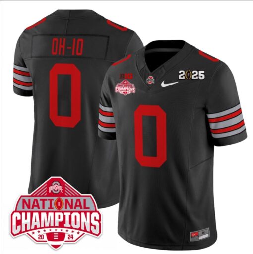 OH-IO Jersey #0 Ohio State 2025 CFP Patch National Champions