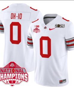 Alternative view of OH-IO Jersey #0 Ohio State 2025 CFP Patch National Champions