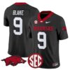 O Mega Blake Jersey 9 Arkansas Razorbacks Limited Stitched Black