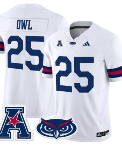 Alternative view of Owl Jersey #25 Florida Atlantic Owls 2025 All Stitched