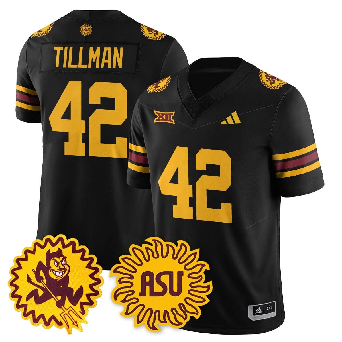 Pat Tillman Jersey #42 Arizona State Sun Devils 1975 Throwback Stitched 1 Pat Tillman Jersey #42 Arizona State Sun Devils 1975 Throwback Stitched