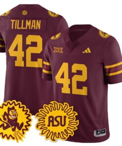 Pat Tillman Jersey 42 Arizona State Sun Devils 1975 Throwback Stitched Maroon