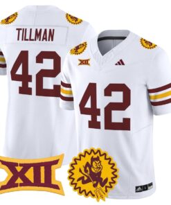 Alternative view of Pat Tillman Jersey #42 Arizona State Sun Devils 1975 Throwback Stitched
