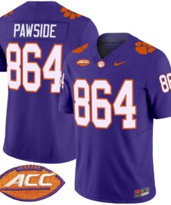 PawSide Jersey 864 Clemson Tigers 2025 Vapor Limited Stitched Purple