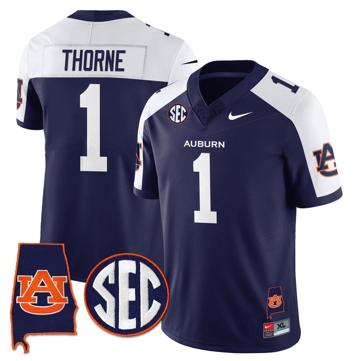 Payton Thorne Jersey #1 Auburn Tigers Alabama Patch Vapor Stitched 1 Payton Thorne Jersey #1 Auburn Tigers Alabama Patch Vapor Stitched