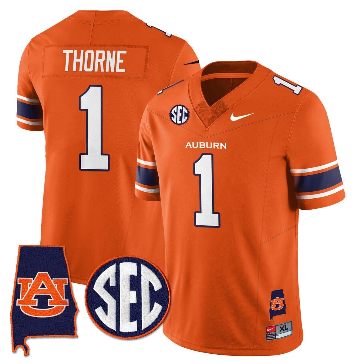 Payton Thorne Jersey #1 Auburn Tigers Alabama Patch Vapor Stitched 5 Payton Thorne Jersey #1 Auburn Tigers Alabama Patch Vapor Stitched - Image 5