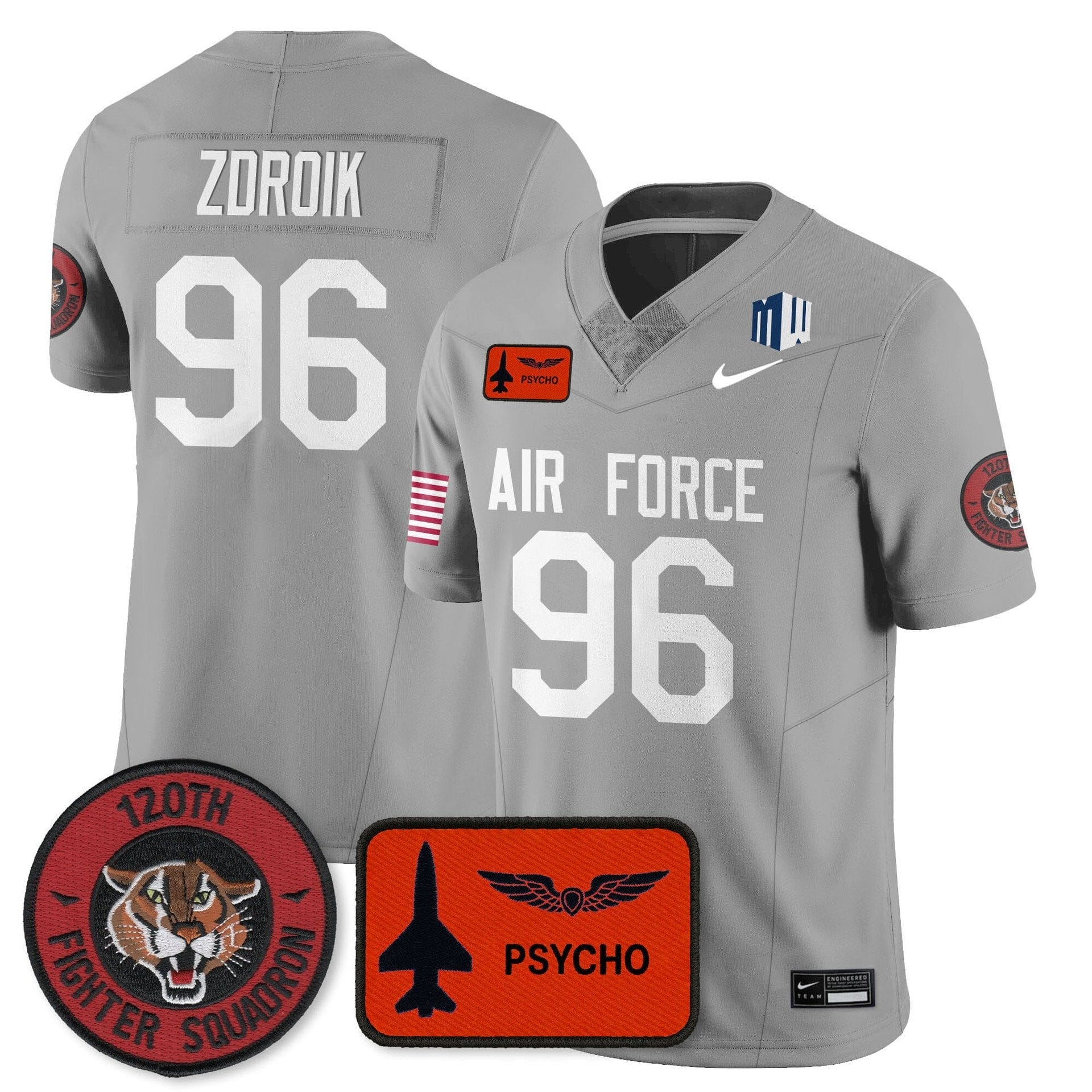 Payton Zdroik Jersey #96 Air Force 2025 Honor F-16 Stitched 2 Payton Zdroik Jersey #96 Air Force 2025 Honor F-16 Stitched - Image 2