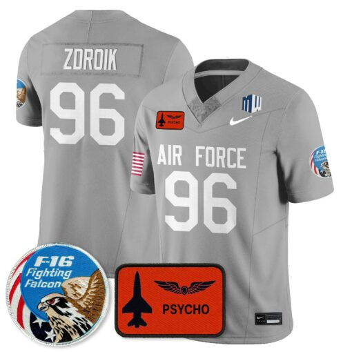 Payton Zdroik Jersey #96 Air Force 2025 Honor F-16 Stitched - Image 5