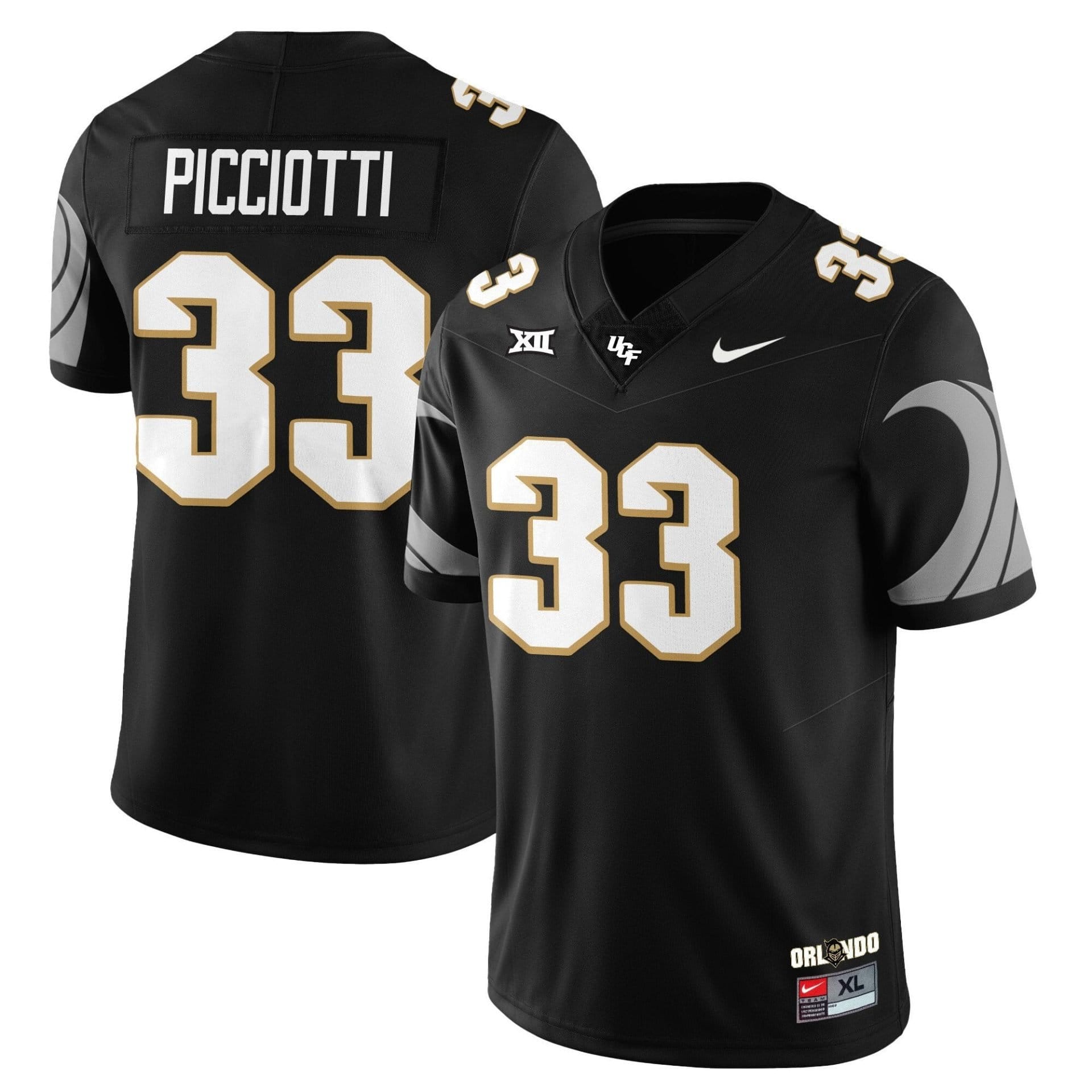 Phil Picciotti Jersey #33 UCF Football 2025 Core Uniforms Stitched