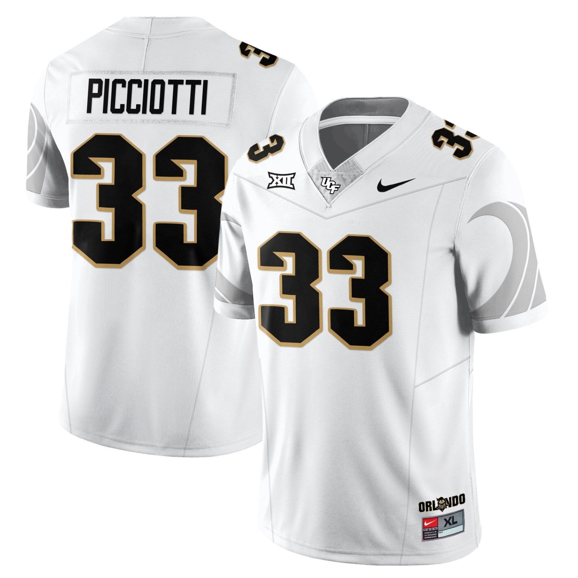 Phil Picciotti Jersey #33 UCF Football 2025 Core Uniforms Stitched - Image 2