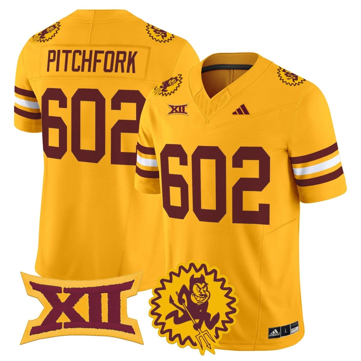 Pitchfork Jersey #602 Arizona State Sun Devils 1975 Throwback