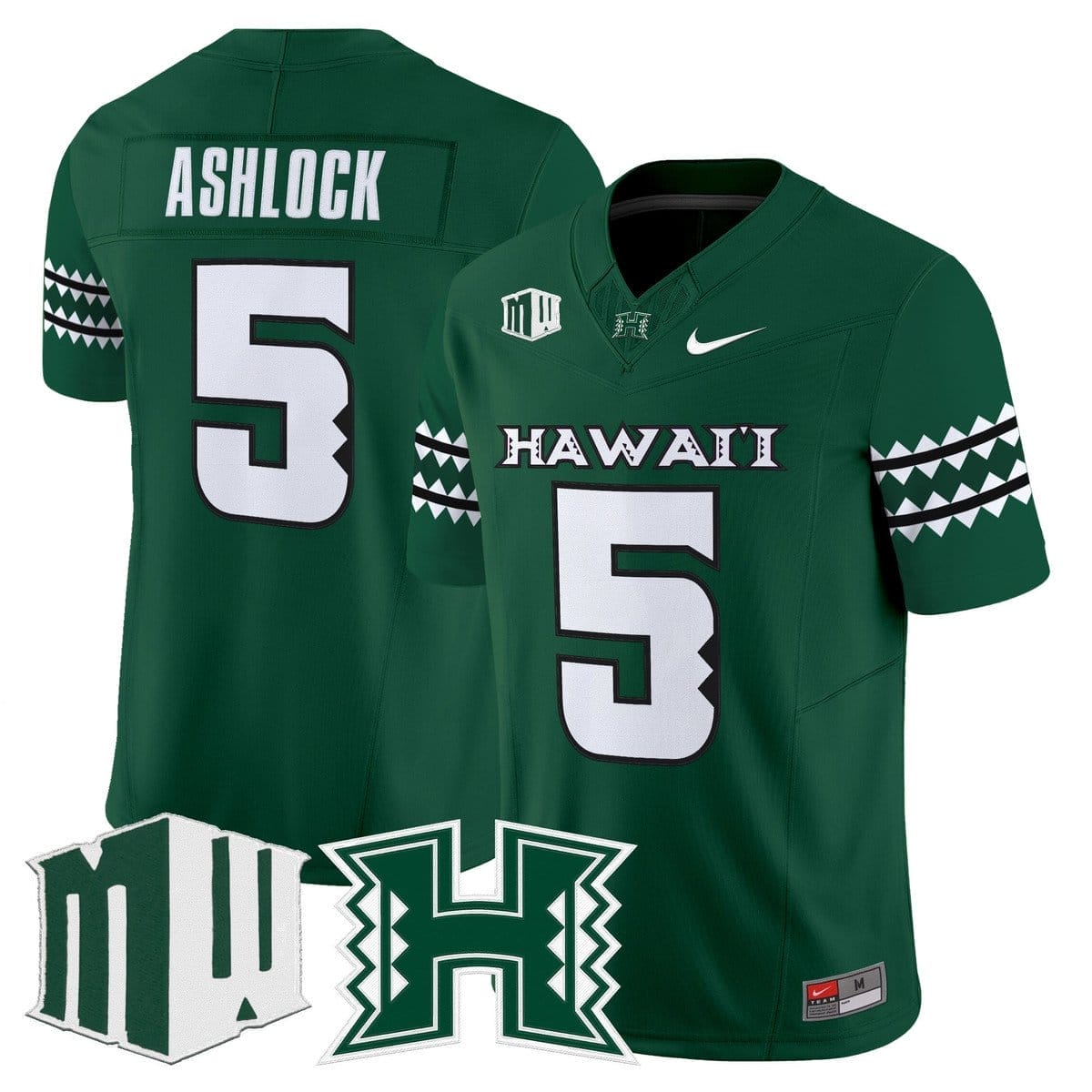 Pofele Ashlock Jersey #5 Hawai'i Rainbow Warriors 2025 Vapor Stitched - Image 3