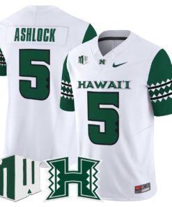 Alternative view of Pofele Ashlock Jersey #5 Hawai'i Rainbow Warriors 2025 Vapor Stitched