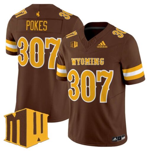 Pokes Jersey #307 Wyoming Cowboys 2025 Vapor Limited Stitched - Image 3