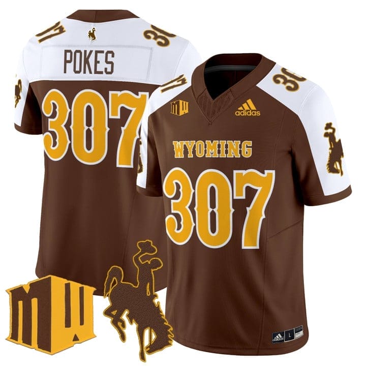 Pokes Jersey #307 Wyoming Cowboys 2025 Vapor Limited Stitched 2 Pokes Jersey #307 Wyoming Cowboys 2025 Vapor Limited Stitched - Image 2