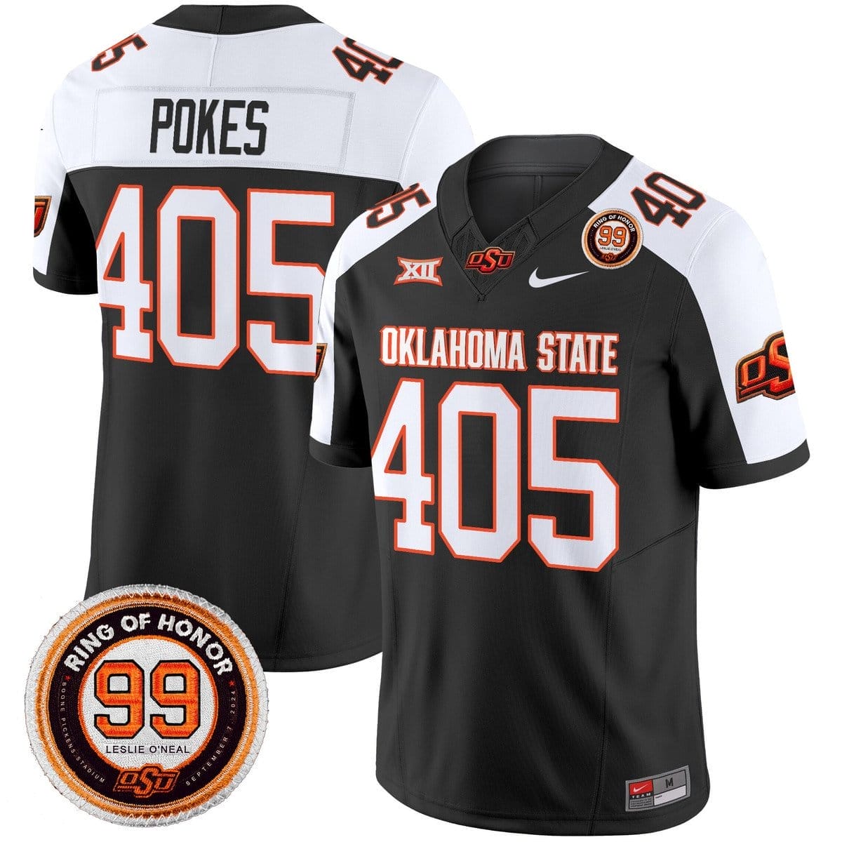 Pokes Jersey #405 Oklahoma State Cowboys 2025 Leslie O'neal Patch 3 Pokes Jersey #405 Oklahoma State Cowboys 2025 Leslie O'neal Patch - Image 3