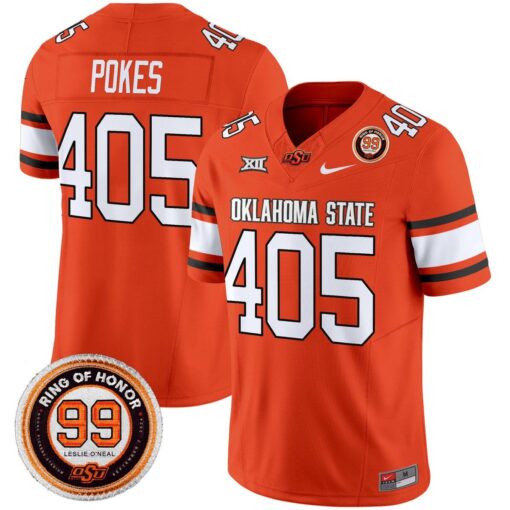 Pokes Jersey #405 Oklahoma State Cowboys 2025 Leslie O'neal Patch - Image 5