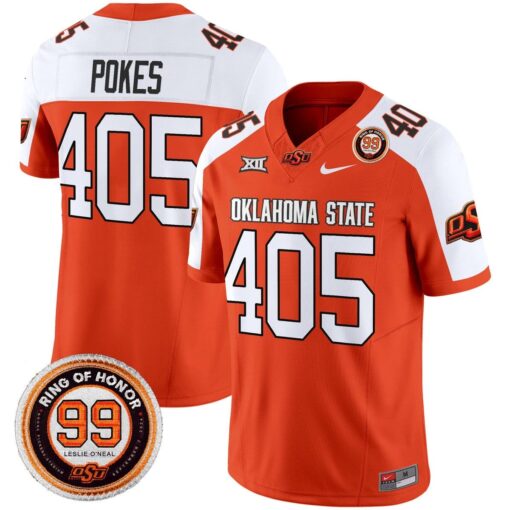 Pokes Jersey #405 Oklahoma State Cowboys 2025 Leslie O'neal Patch - Image 4