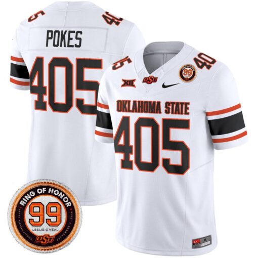 Pokes Jersey #405 Oklahoma State Cowboys 2025 Leslie O'neal Patch - Image 2