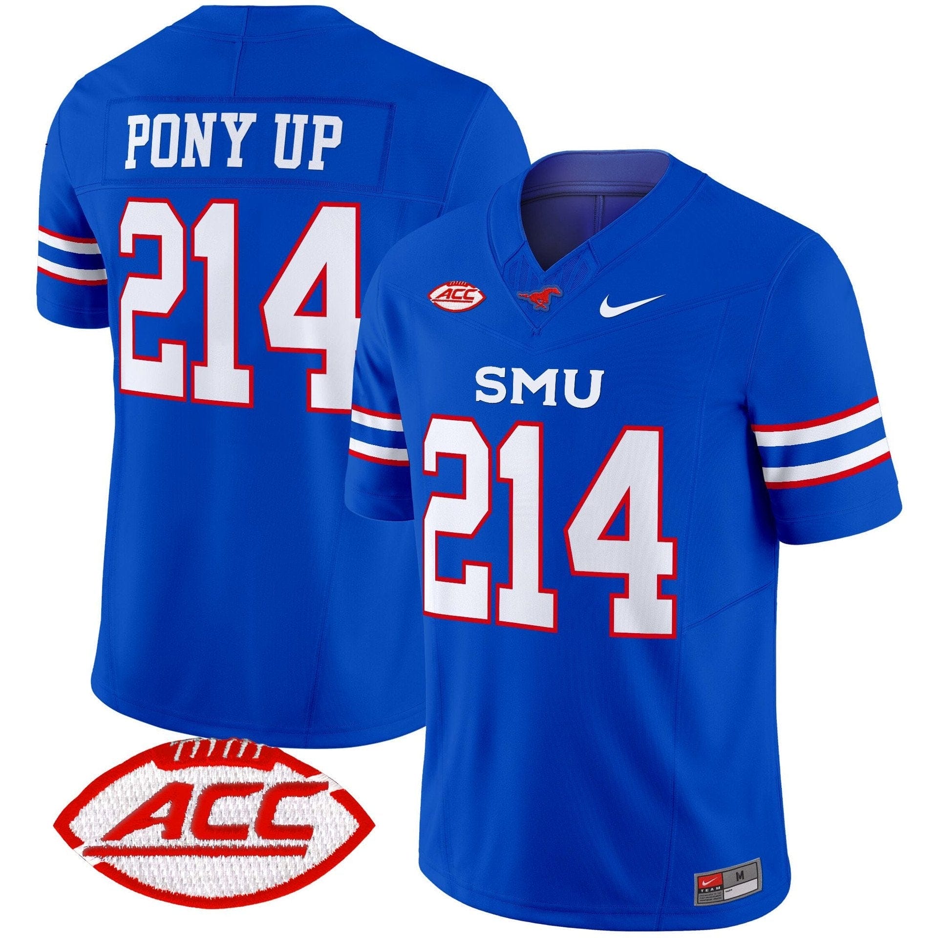 Pony Up Jersey #214 SMU Mustangs 2025 Vapor Limited Stitched - Image 2