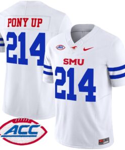 Pony Up Jersey #214 SMU Mustangs 2025 Vapor Limited Stitched