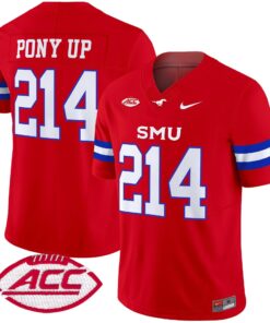 Pony Up Jersey 214 SMU Mustangs 2025 Vapor Limited Stitched Red 4e7aabd2 3c7e 404b 9d12 aa099ad01131