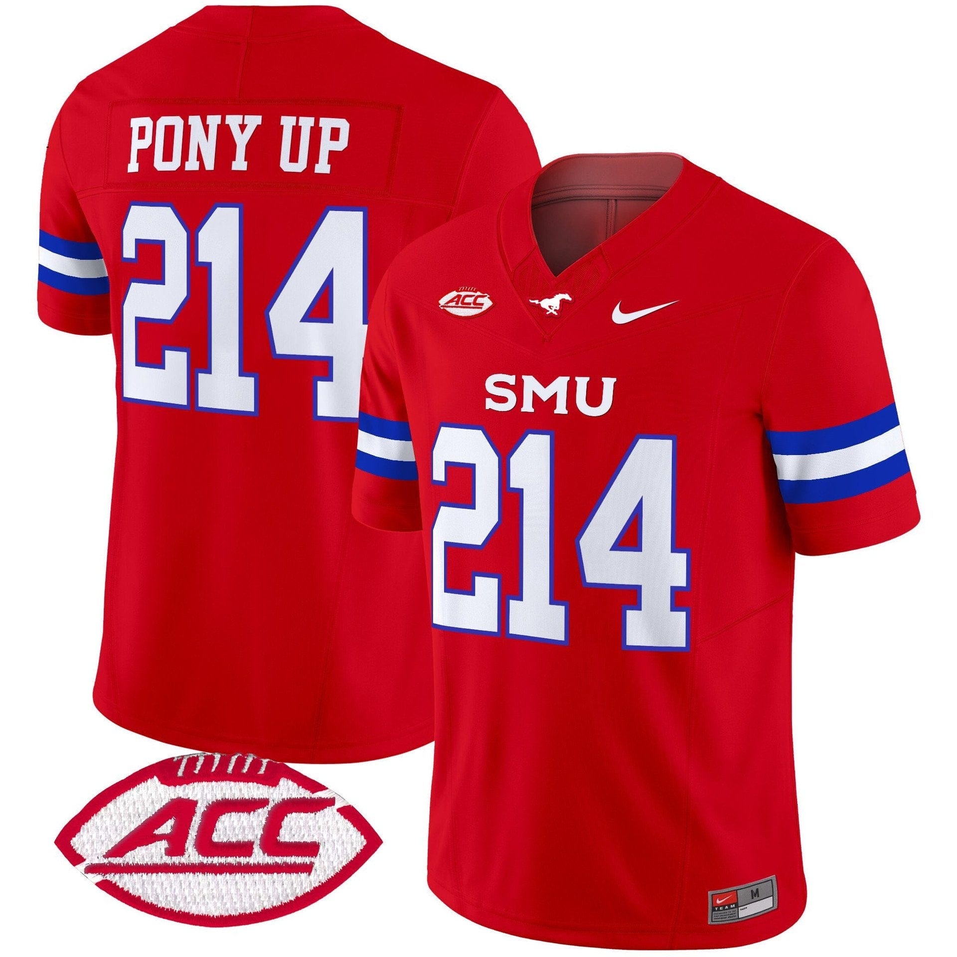 Pony Up Jersey #214 SMU Mustangs 2025 Vapor Limited Stitched - Image 4