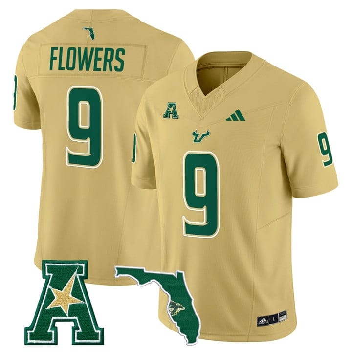 Quinton Flowers Jersey #9 South Florida Bulls 2025 Limited Stitched 5 Quinton Flowers Jersey #9 South Florida Bulls 2025 Limited Stitched - Image 5