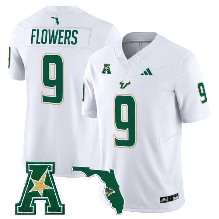 Quinton Flowers Jersey #9 South Florida Bulls 2025 Limited Stitched 2 Quinton Flowers Jersey #9 South Florida Bulls 2025 Limited Stitched - Image 2