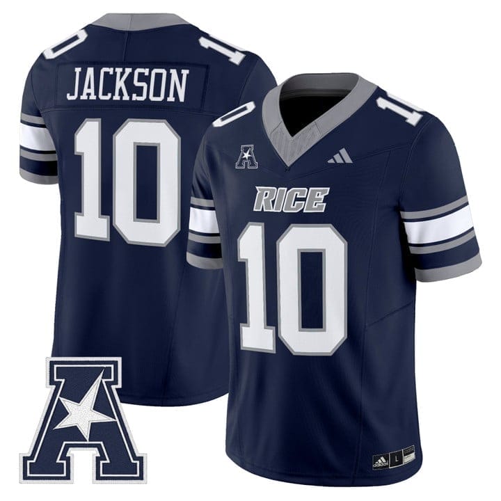 Quinton Jackson Jersey #10 Rice Owls 2025 Vapor Limited Stitched - Image 2