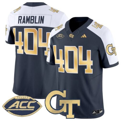 Ramblin Jersey #404 Georgia Tech Yellow Jackets 2025 Vapor Stitched - Image 4