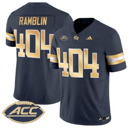 Ramblin Jersey #404 Georgia Tech Yellow Jackets 2025 Vapor Stitched - Image 5