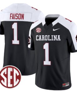 Rahsul Faison Jersey 1 Carolina 1980 Throwback Rebrand 2026 Stitched Black Alter