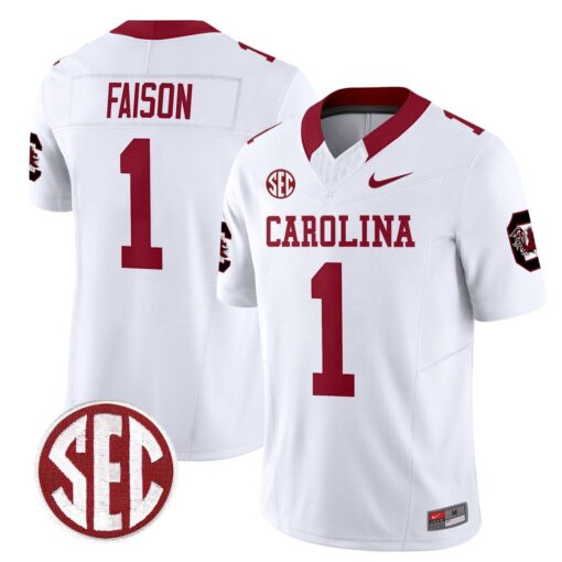 Rahsul Faison Jersey #1 Carolina 1980 Throwback Rebrand 2026 Stitched - Image 2