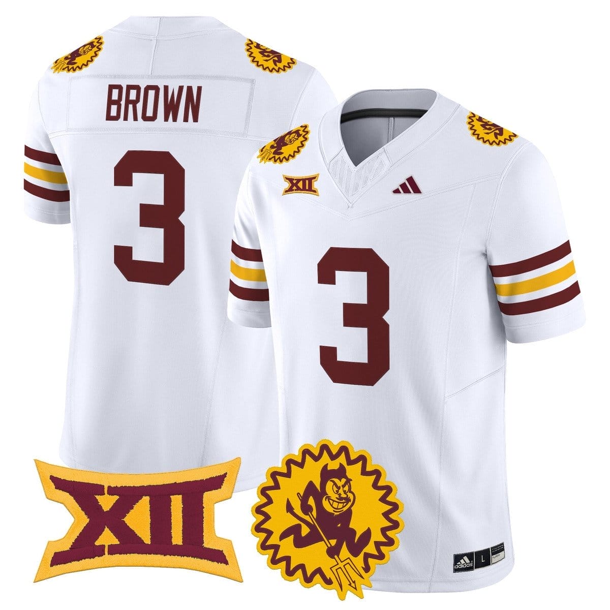 Raleek Brown Jersey #3 Arizona State Sun Devils 1975 Throwback Stitched - Image 2