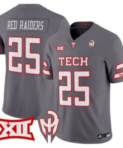 Alternative view of Red Raiders Jersey #25 Texas Tech Too Cold Vapor Limited Stitched