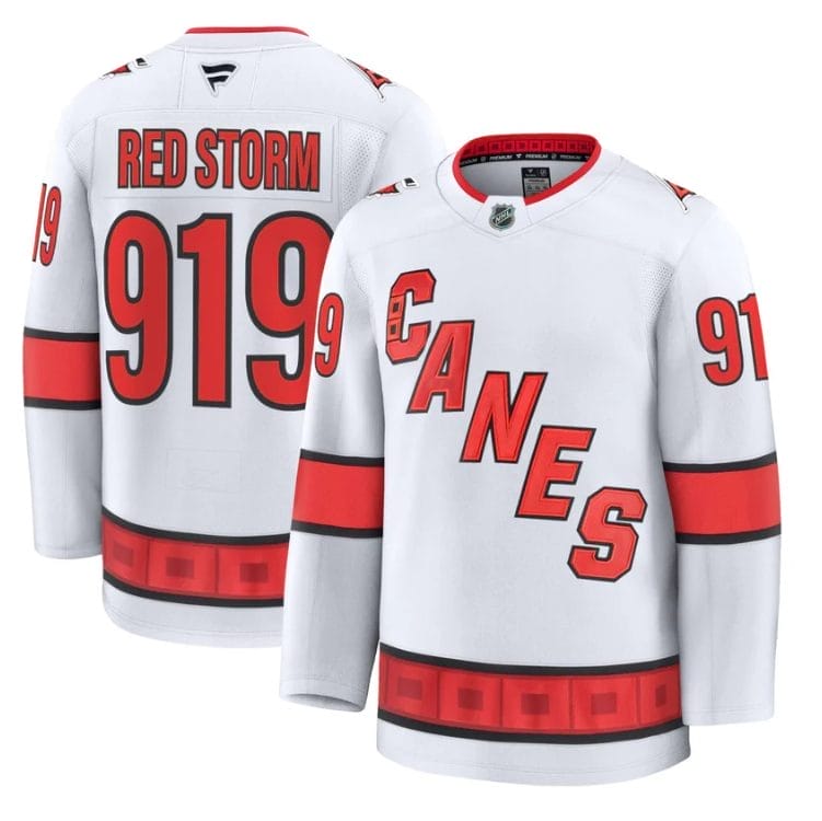 Red Storm Jersey #919 Carolina Hurricanes 2025 - 26 Premium Stitched 4 Red Storm Jersey #919 Carolina Hurricanes 2025 - 26 Premium Stitched - Image 4