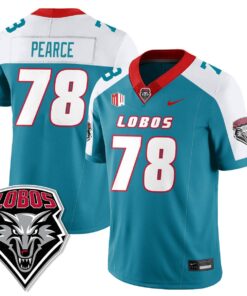 Alternative view of Richard Pearce Jersey #78 UNM Lobo Football 2025 All Stitched