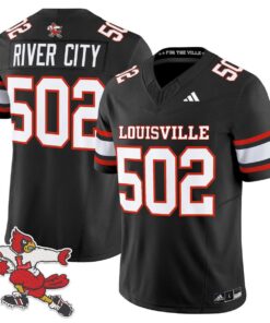 River City Jersey #502 Louisville Cardinals 1980s Throwback Stitched