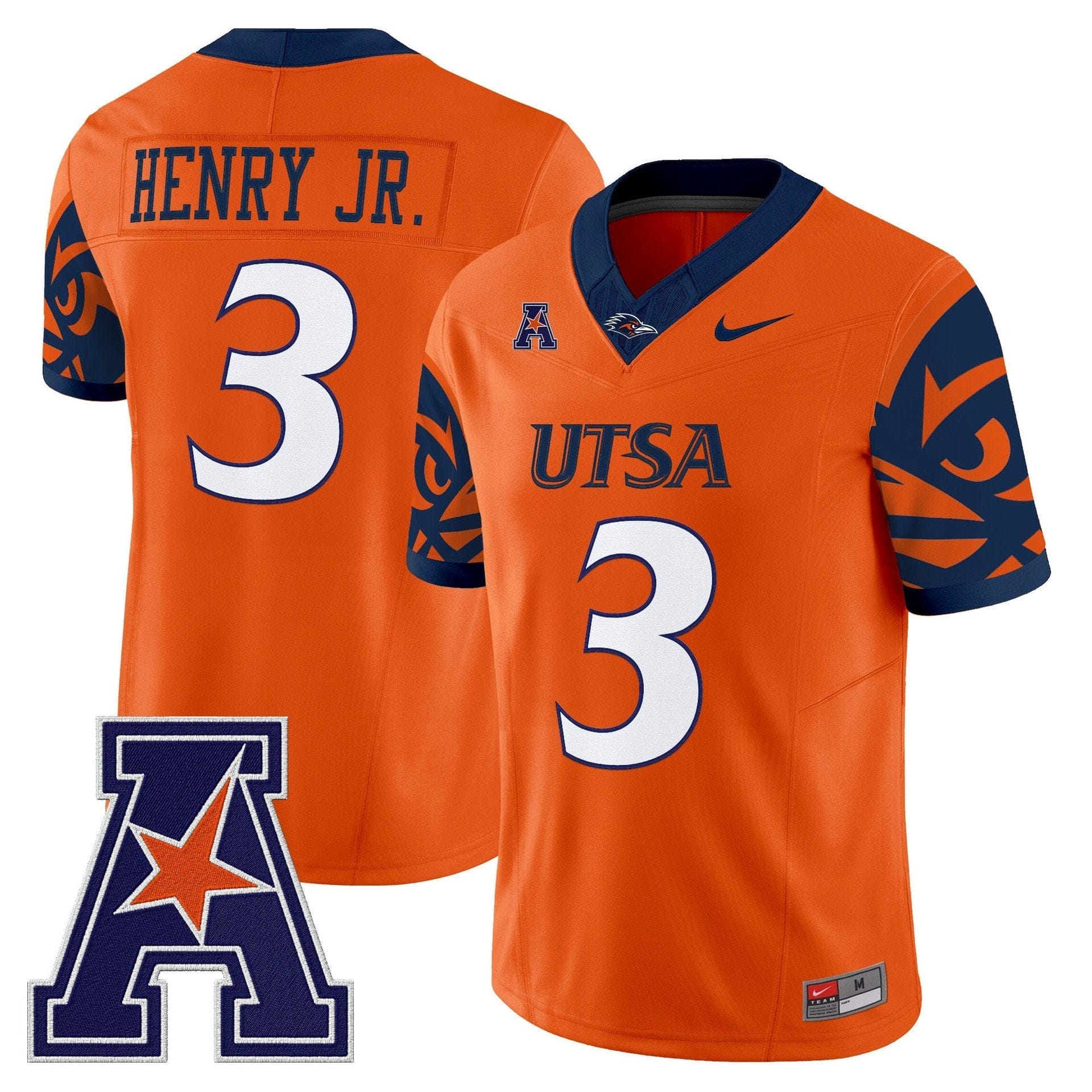 Robert Henry Jr Jersey #3 UTSA Roadrunners 2025 Vapor Limited V2 Stitched 3 Robert Henry Jr Jersey #3 UTSA Roadrunners 2025 Vapor Limited V2 Stitched - Image 3