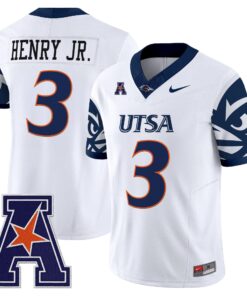 Robert Henry Jr Jersey #3 UTSA Roadrunners 2025 Vapor Limited V2 Stitched