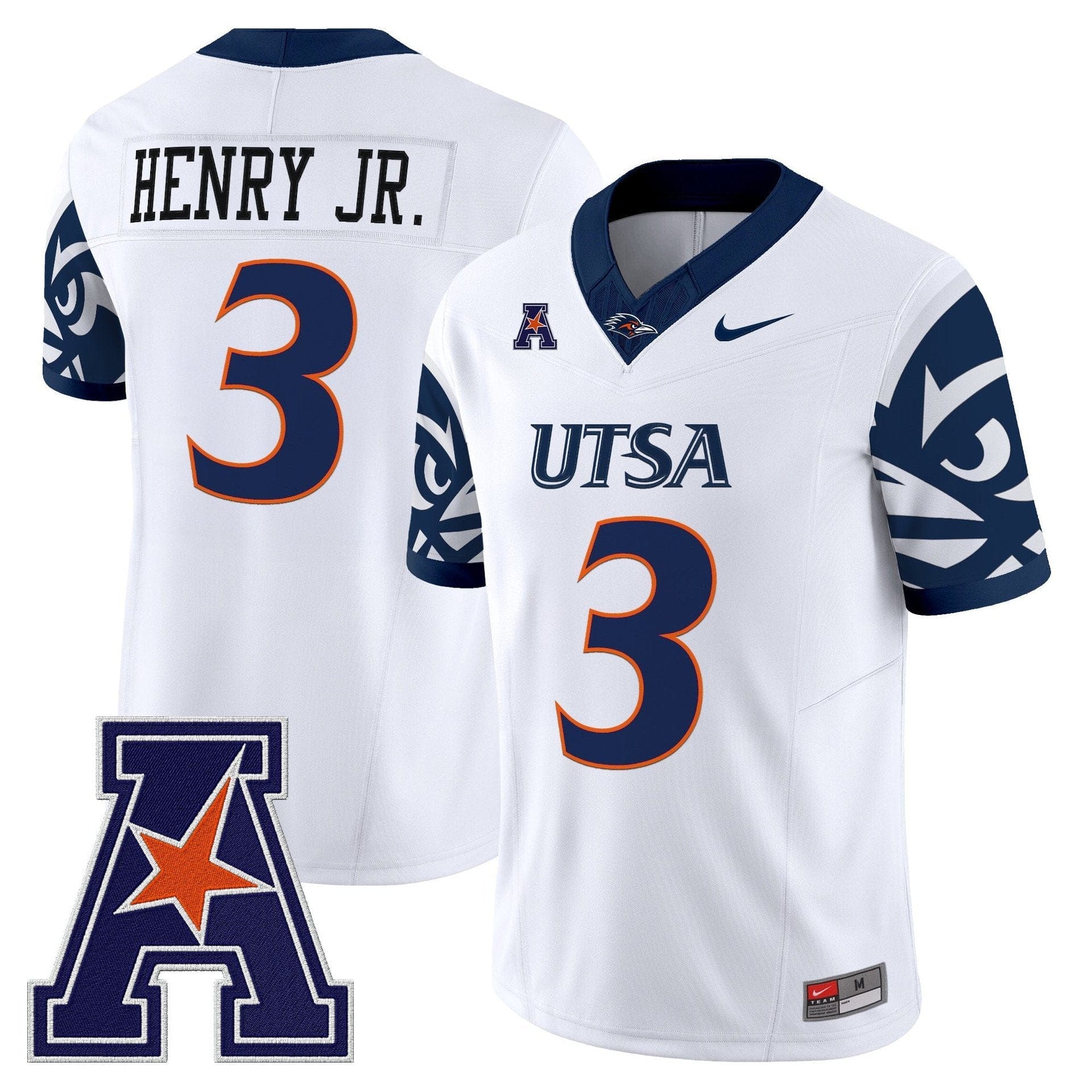 Robert Henry Jr Jersey #3 UTSA Roadrunners 2025 Vapor Limited V2 Stitched 1 Robert Henry Jr Jersey #3 UTSA Roadrunners 2025 Vapor Limited V2 Stitched