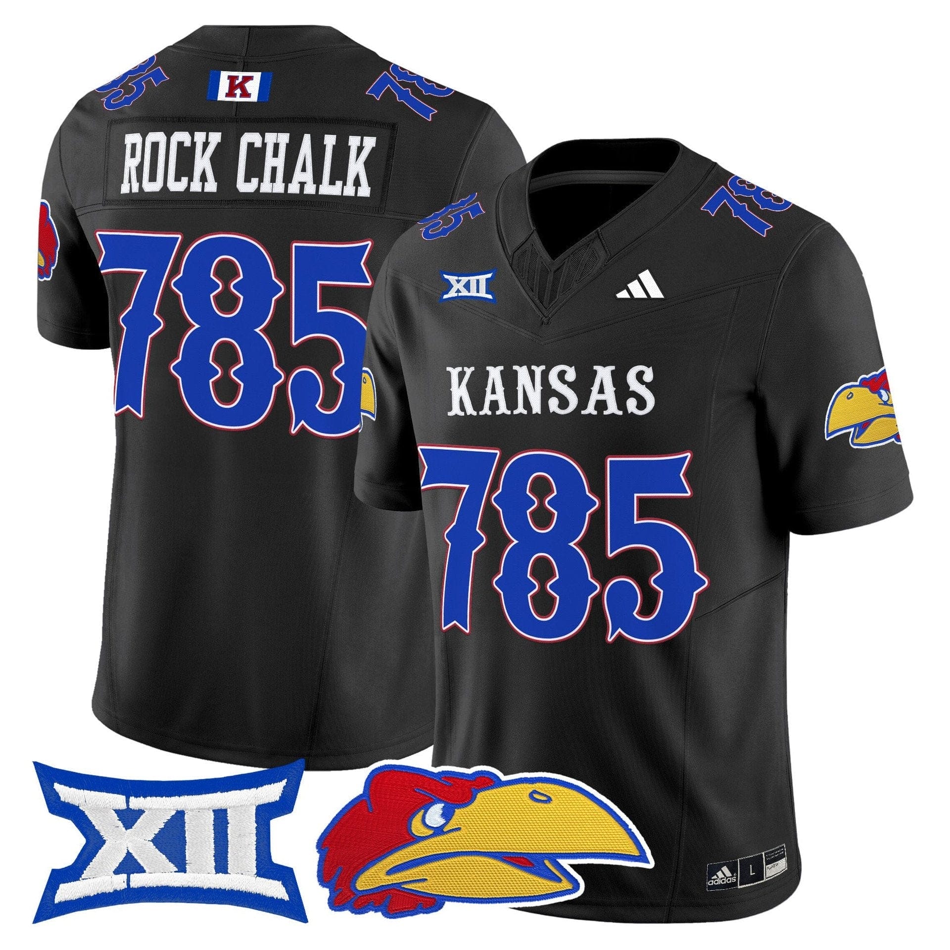 Rock Chalk Jersey #785 Kansas Jayhawks 2025 Vapor Limited Stitched 1 Rock Chalk Jersey #785 Kansas Jayhawks 2025 Vapor Limited Stitched