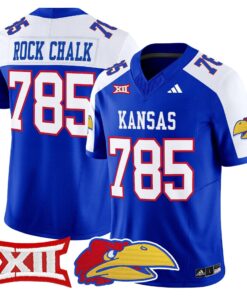 Rock Chalk Jersey 785 Kansas Jayhawks 2025 Vapor Limited Stitched Royal Alter