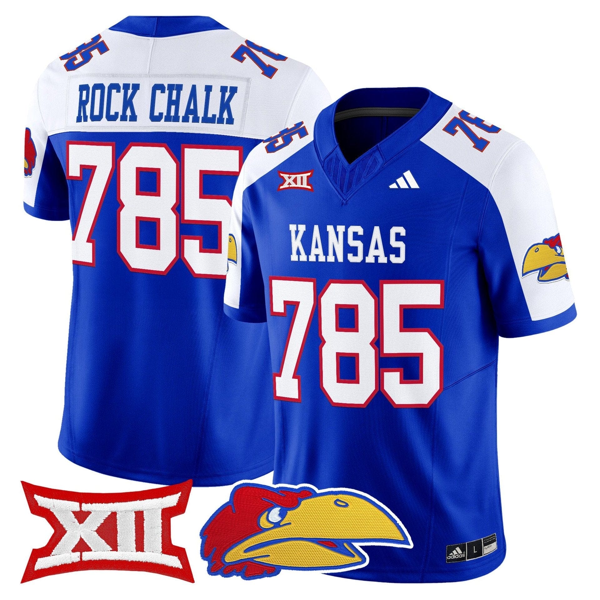 Rock Chalk Jersey #785 Kansas Jayhawks 2025 Vapor Limited Stitched 3 Rock Chalk Jersey #785 Kansas Jayhawks 2025 Vapor Limited Stitched - Image 3