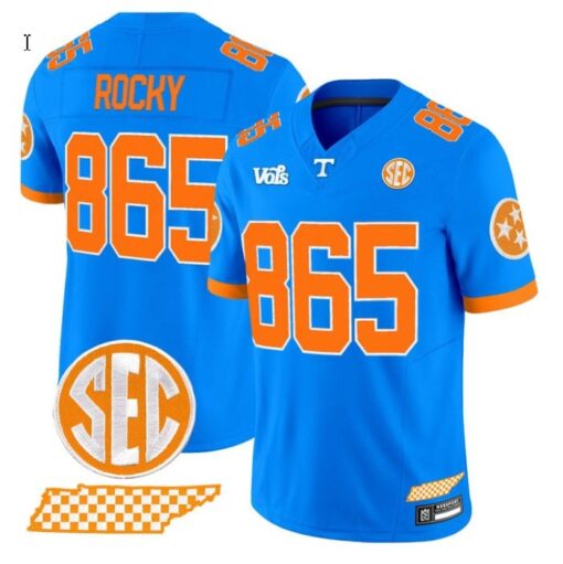 Rocky Jersey #865 Tennessee Volunteers Blue Blaze Edition Stitched