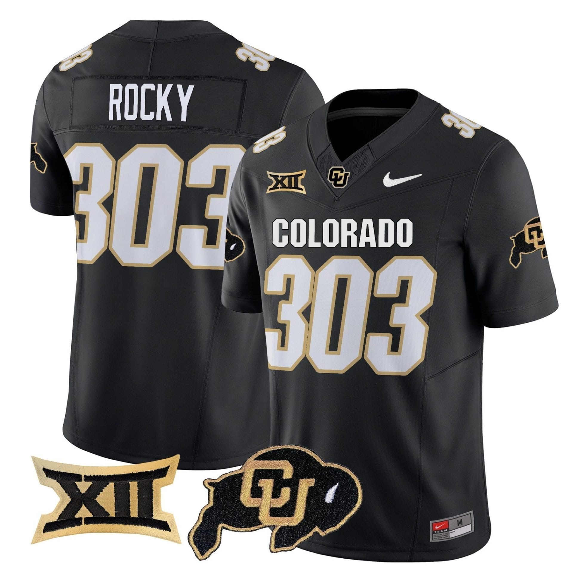 Rocky Jersey #303 Colorado Buffaloes 2025 Vapor Limited Stitched 1 Rocky Jersey #303 Colorado Buffaloes 2025 Vapor Limited Stitched