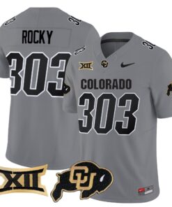 Rocky Jersey 303 Colorado Buffaloes 2025 Vapor Limited Stitched Gray