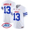Roderick Daniels Jr Jersey 13 SMU Mustangs 2025 Vapor Limited Stitched Ice White