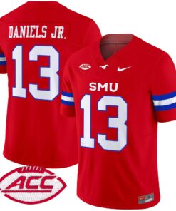 Roderick Daniels Jr Jersey 13 SMU Mustangs 2025 Vapor Limited Stitched Red